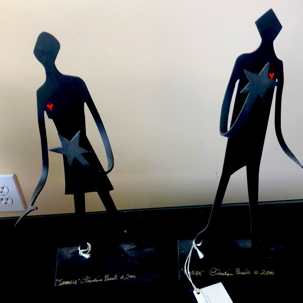 Signed Claudia Buelle heavy metal pieces.